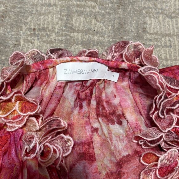 Zimmermann High Tide Billow Blouse top 6 - Picture 9 of 11